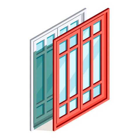 Ejemplo de una doble ventana