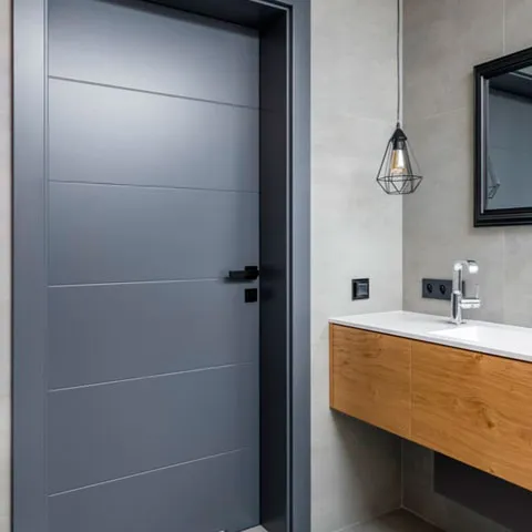 Puerta Madera Bano
