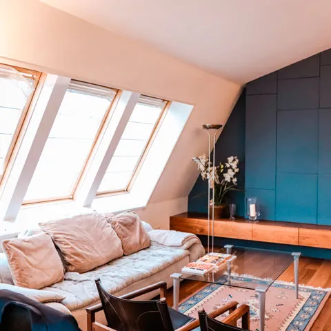Ventanas en un salón